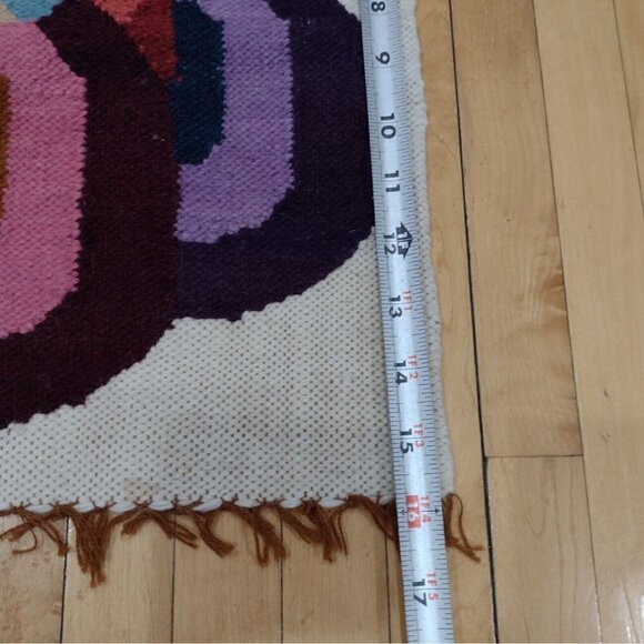 Vtg Set Handmade Peruvian Textile Placemats Wall Hangings Folk Art Girls Birds - Picture 13 of 13